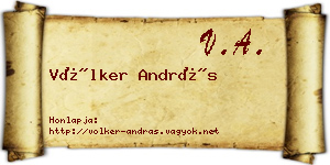 Völker András névjegykártya