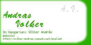 andras volker business card