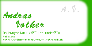 andras volker business card